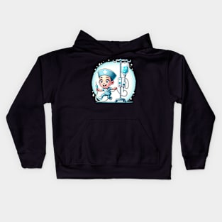 working the pole nurse Kids Hoodie